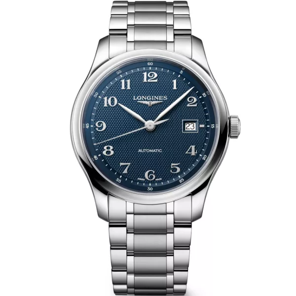 Longines Master Collection orologio da uomo L2.950.4.93.6, quadrante blu, cinturino in acciaio inossidabile argento