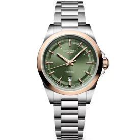 Longines Conquest orologio da donna L3.320.5.02.6, quadrante verde, cinturino in acciaio inossidabile argento