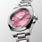 Longines Conquest orologio da donna L3.430.4.99.6, quadrante rosa, cinturino in acciaio inossidabile argento