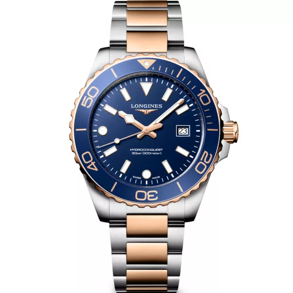 Longines HydroConquest orologio da uomo L3.769.3.98.7, quadrante blu, cinturino in acciaio inossidabile argento