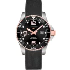 Longines HydroConquest orologio da uomo L3.782.3.58.9, quadrante nero, cinturino in silicone nero
