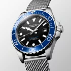 Longines HydroConquest orologio da uomo L3.788.4.90.6, quadrante nero, cinturino in acciaio inossidabile argento