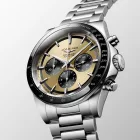 Longines Conquest Chronograph orologio da uomo L3.835.4.32.6, quadrante oro, cinturino in acciaio inossidabile argento