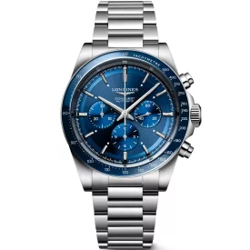 Longines Conquest orologio da uomo L3.835.4.92.6, quadrante blu, cinturino in acciaio inossidabile argento