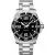 Longines HydroConquest orologio da uomo L3.841.4.56.6, quadrante nero, cinturino in acciaio inossidabile argento