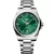 Longines Conquest orologio da uomo L3.860.4.09.6, quadrante verde, cinturino in acciaio inossidabile argento