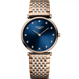 Longines La Grande Classique orologio da donna L4.512.1.98.7, cinturino in acciaio inossidabile oro rosa