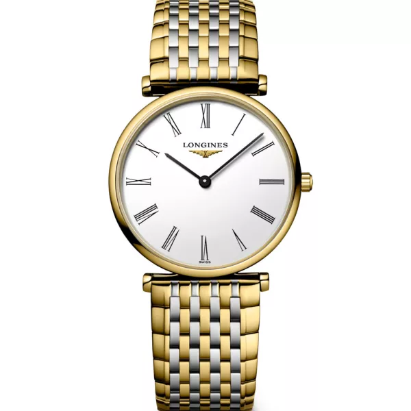 Longines La Grande Classique orologio da donna L4.512.2.11.7, quadrante bianco, cinturino in acciaio inossidabile oro