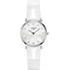 Longines La Grande Classique orologio da donna L4.512.4.87.0, cinturino in pelle bianco
