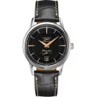Longines Flagship Heritage orologio da uomo L4.795.4.58.0, quadrante nero, cinturino in pelle nero
