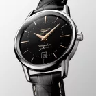Longines Flagship Heritage orologio da uomo L4.795.4.58.0, quadrante nero, cinturino in pelle nero