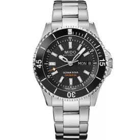 Mido Ocean Star 200 orologio da uomo M026.930.11.051.00, quadrante nero, cinturino in acciaio inossidabile argento