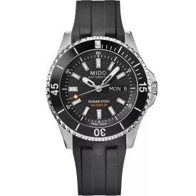 Mido Ocean Star 200 orologio da uomo M026.930.17.051.00, quadrante nero, cinturino in silicone nero