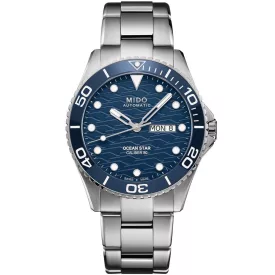 Mido Ocean Star orologio da uomo M042.430.11.041.00, quadrante blu, cinturino in acciaio inossidabile argento