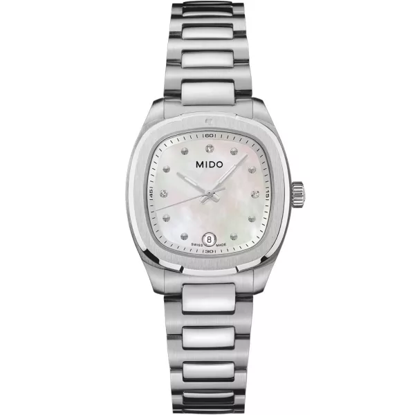 Mido Multifort TV 28 Quartz orologio da donna M049.110.11.116.00, cinturino in acciaio inossidabile argento