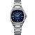 Mido Multifort TV 35 orologio da donna M049.307.11.041.00, quadrante blu, cinturino in acciaio inossidabile argento