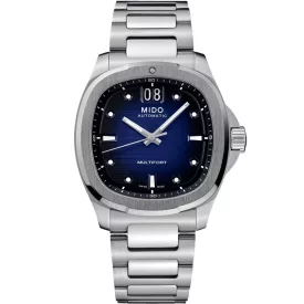 Mido Multifort TV Big Date orologio da uomo M049.526.11.041.00, quadrante blu, cinturino in acciaio inossidabile argento