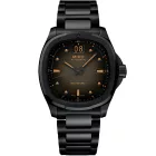 Mido Multifort TV Big Date orologio da uomo M049.526.33.081.00, quadrante marrone, cinturino in acciaio inossidabile nero