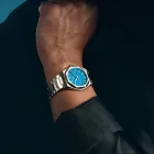 Mido Multifort 8 One Crown orologio da uomo M055.507.11.041.00, quadrante blu, cinturino in acciaio inossidabile argento