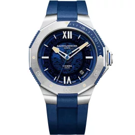 Baume & Mercier Riviera Azur Baumatic orologio da uomo M0A10716, cinturino in silicone blu