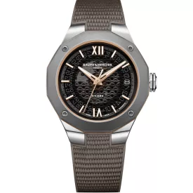 Baume & Mercier Riviera Baumatic orologio da uomo M0A10720, quadrante grigio, cinturino in silicone grigio