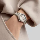 Baume & Mercier Riviera orologio da donna M0A10730, quadrante beige, cinturino in acciaio inossidabile argento