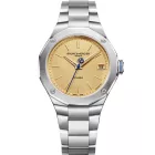 Baume & Mercier Riviera Baumatic orologio da uomo M0A10822, quadrante oro, cinturino in acciaio inossidabile argento