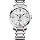 Baume & Mercier Classima orologio da uomo M0A10854, quadrante argento, cinturino in acciaio inossidabile argento