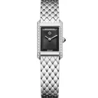 Baume & Mercier Hampton orologio da donna M0A10862, quadrante nero, cinturino in acciaio inossidabile argento