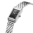 Baume & Mercier Hampton orologio da donna M0A10862, quadrante nero, cinturino in acciaio inossidabile argento