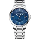 Baume & Mercier Classima orologio da uomo M0A10880, quadrante blu, cinturino in acciaio inossidabile argento