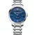 Baume & Mercier Classima orologio da uomo M0A10880, quadrante blu, cinturino in acciaio inossidabile argento