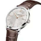 Baume & Mercier Classima orologio da uomo M0A10882, quadrante argento, cinturino in pelle marrone