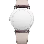 Baume & Mercier Classima orologio da uomo M0A10882, quadrante argento, cinturino in pelle marrone