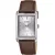Casio Collection orologio da uomo MTP-B215L-7AVER, quadrante argento, cinturino in pelle marrone