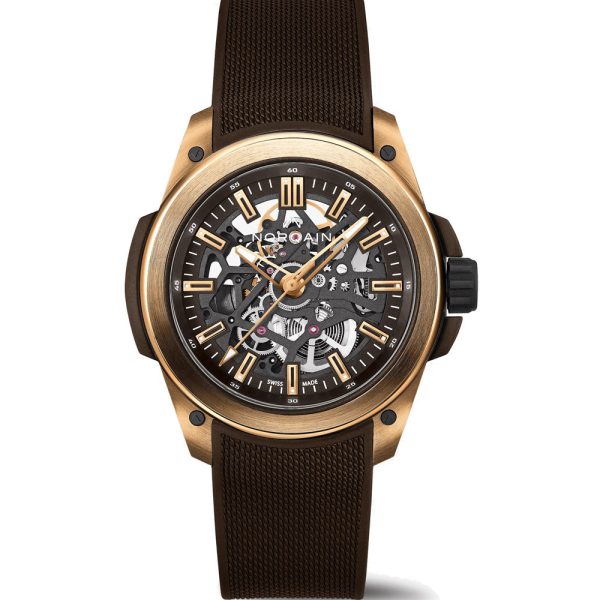 Norqain Wild ONE Skeleton 42mm Gold orologio da uomo N3000.07G04.N01.R01
