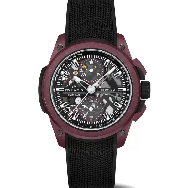 Norqain Wild ONE Skeleton Limited Edition orologio da uomo N3002.40Q02.B01.R01, cinturino in silicone nero