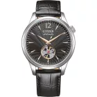 Citizen Automatic orologio da uomo NH9131-14E, quadrante nero, cinturino in pelle nero