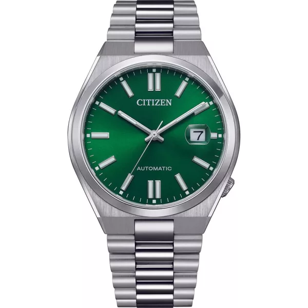 Citizen Automatic orologio da uomo NJ0150-81X, quadrante verde, cinturino in acciaio inossidabile argento