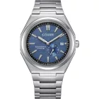 Citizen Automatic orologio da uomo NJ0180-80L, quadrante blu, cinturino in titanio argento