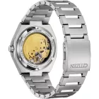 Citizen Automatic orologio da uomo NJ0180-80L, quadrante blu, cinturino in titanio argento