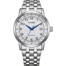 Citizen Automatic orologio da uomo NJ0210-56A, quadrante argento, cinturino in acciaio inossidabile argento