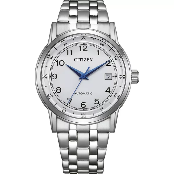 Citizen Automatic orologio da uomo NJ0210-56A, quadrante argento, cinturino in acciaio inossidabile argento
