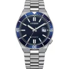Citizen Automatic Tsuyosa orologio da uomo NJ0230-59L, quadrante blu, cinturino in acciaio inossidabile argento