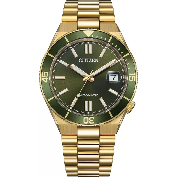 Citizen Automatic Tsuyosa orologio da uomo NJ0232-53X, quadrante verde, cinturino in acciaio inossidabile oro