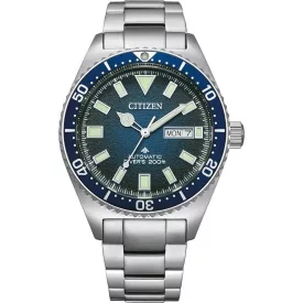 Citizen Automatic orologio da uomo NY0129-58L, quadrante blu, cinturino in acciaio inossidabile argento