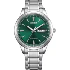 Citizen Automatic orologio da uomo NY4058-79X, quadrante verde, cinturino in acciaio inossidabile argento