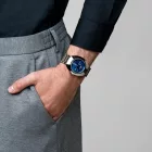 Rado DiaStar Original orologio da uomo R12160213, quadrante blu, cinturino in acciaio inossidabile argento