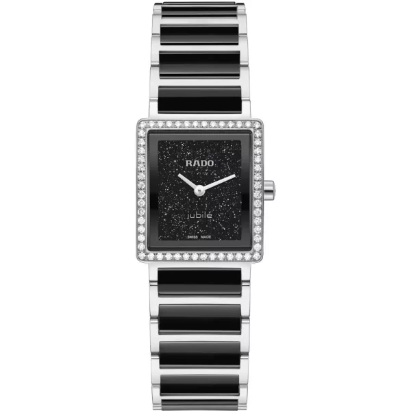 Rado Integral Diamonds orologio da donna R20249152, quadrante nero, cinturino in acciaio inossidabile argento
