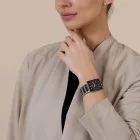 Rado Integral orologio unisex R20255162, quadrante nero, cinturino in acciaio inossidabile argento